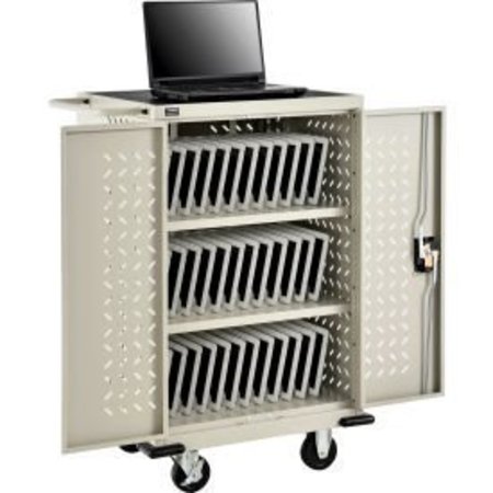 GLOBAL EQUIPMENT Mobile Storage   Charging Cart for 36 iPads   Tablets, Putty, Assembled 987877PYA